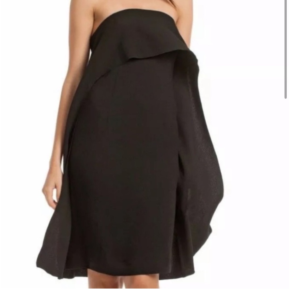Trina Turk Genius Strapless Popover Crepe Shift Dress
